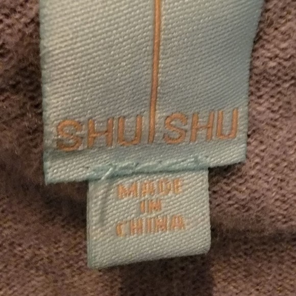 Shu Shu Womens Gray Knitted Long Sleeve Button Front Peplum Sweater Size Small - Picture 8 of 9